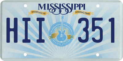 MS license plate HII351