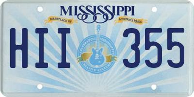 MS license plate HII355