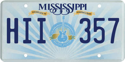 MS license plate HII357