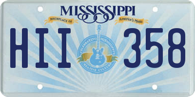 MS license plate HII358