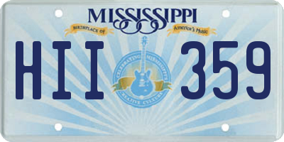 MS license plate HII359