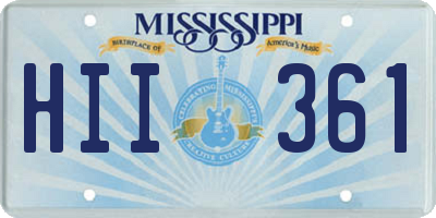 MS license plate HII361
