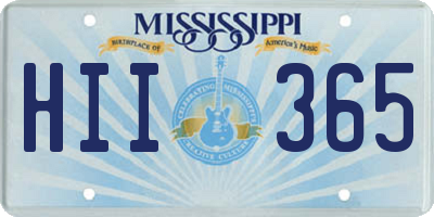 MS license plate HII365