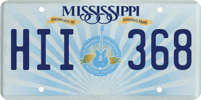 MS license plate HII368