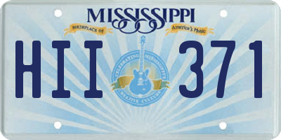 MS license plate HII371