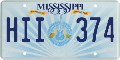 MS license plate HII374