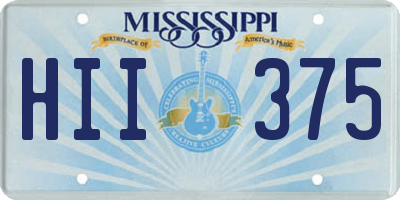 MS license plate HII375