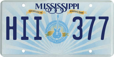MS license plate HII377