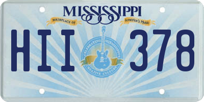 MS license plate HII378