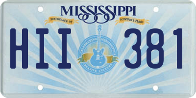 MS license plate HII381