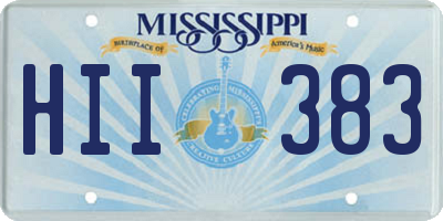 MS license plate HII383