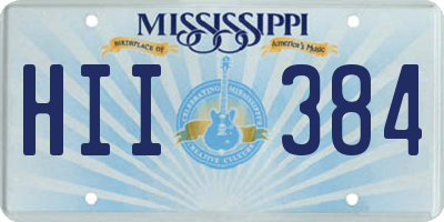 MS license plate HII384