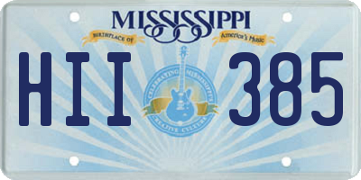 MS license plate HII385