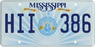 MS license plate HII386