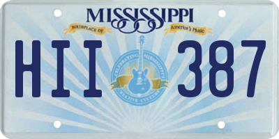 MS license plate HII387