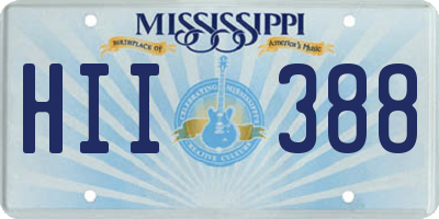 MS license plate HII388