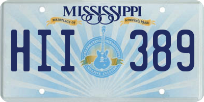 MS license plate HII389