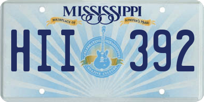 MS license plate HII392