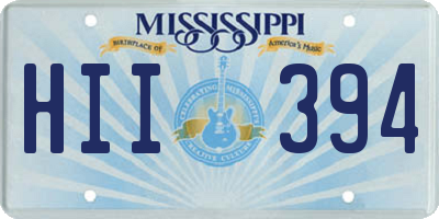 MS license plate HII394