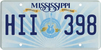 MS license plate HII398