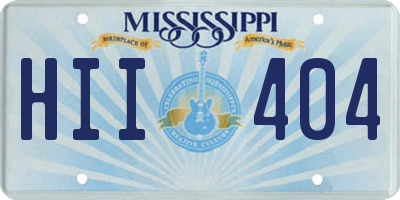 MS license plate HII404