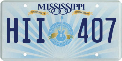 MS license plate HII407