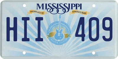 MS license plate HII409
