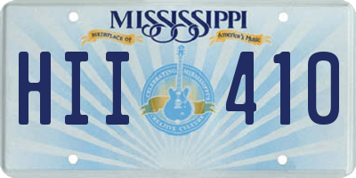 MS license plate HII410