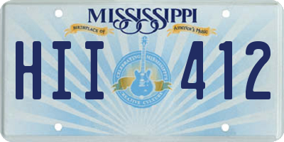 MS license plate HII412