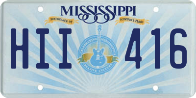 MS license plate HII416