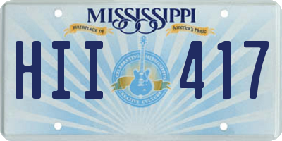 MS license plate HII417