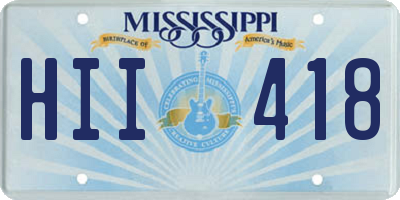 MS license plate HII418