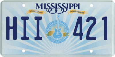 MS license plate HII421