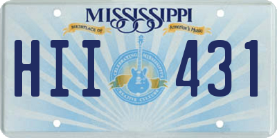 MS license plate HII431