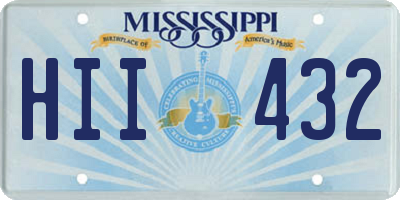 MS license plate HII432