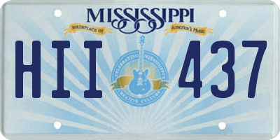 MS license plate HII437