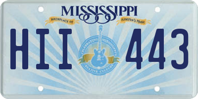 MS license plate HII443