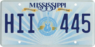 MS license plate HII445