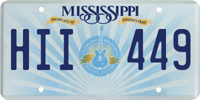 MS license plate HII449