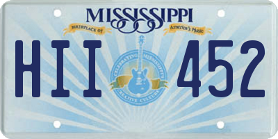 MS license plate HII452