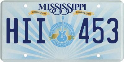 MS license plate HII453