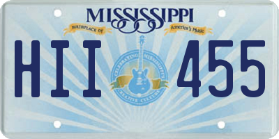 MS license plate HII455