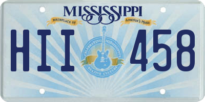 MS license plate HII458