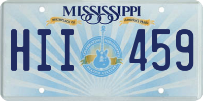 MS license plate HII459