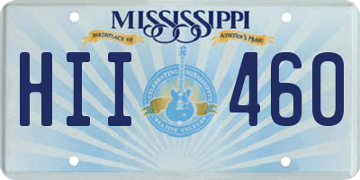 MS license plate HII460