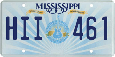 MS license plate HII461
