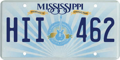 MS license plate HII462