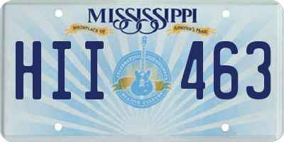 MS license plate HII463