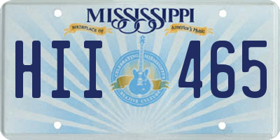 MS license plate HII465