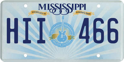 MS license plate HII466
